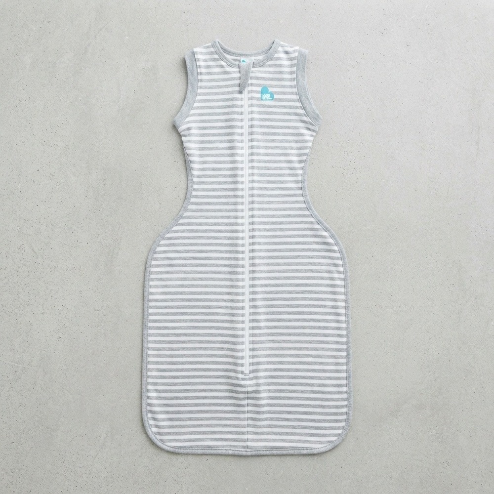 Love To Dream Swaddle Up Transition Bag Gray Striped Sleep Sack Medium 3-6M